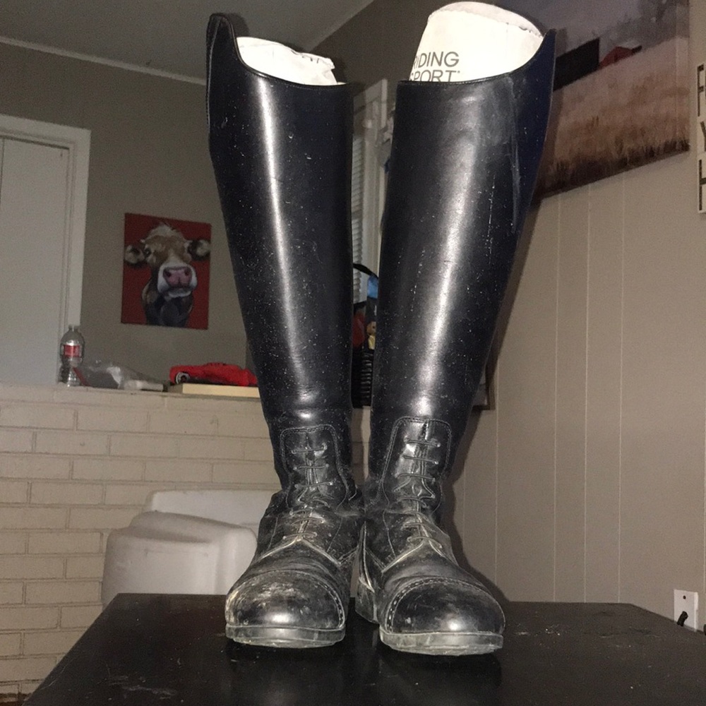 English riding tall boots